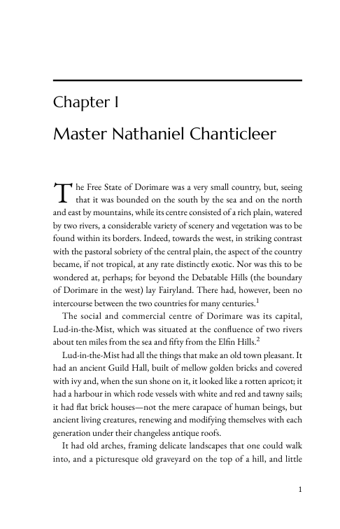 First printed page of Chapter I, showing the chapter heading, drop capital and endnote markers